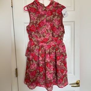 Pink floral dress